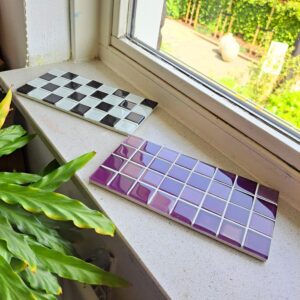 Rectangle glass tile coasters