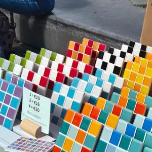 Glass tile coasters (9cm)