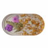 10 Flower coasters oval-shaped