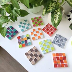 Glass tile coasters (10cm)