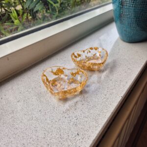 Heart shaped stackable trinket dish