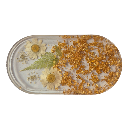 7 Flower coasters oval-shaped