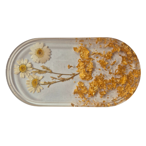 9 Flower coasters oval-shaped